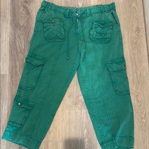 Free People Teal Cargo Pants